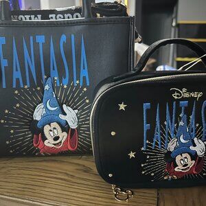 NWT MICKEY FANTASIA PURSE BAG & MAKEUP BAG SET